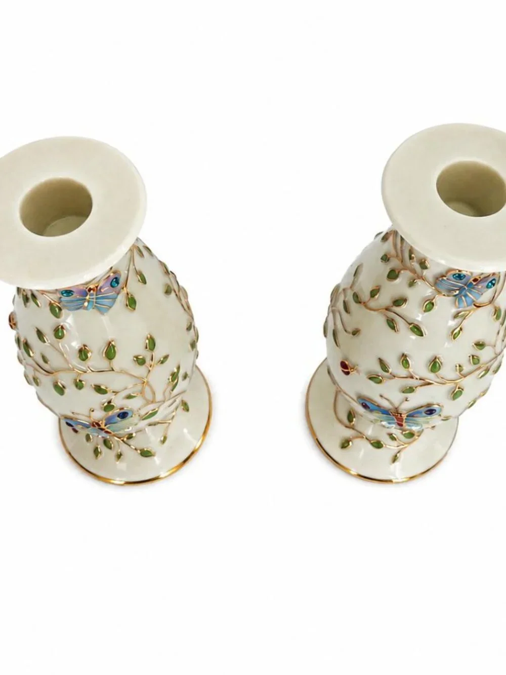 Lenox Summer Enchantment Candlesticks - Parvaneh Holloway (Pair) Butterflies